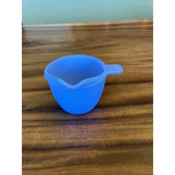 Vintage Delphite Blue Milk Glass 1 Cup Measuring Tab Handle - Picture 2 of 13